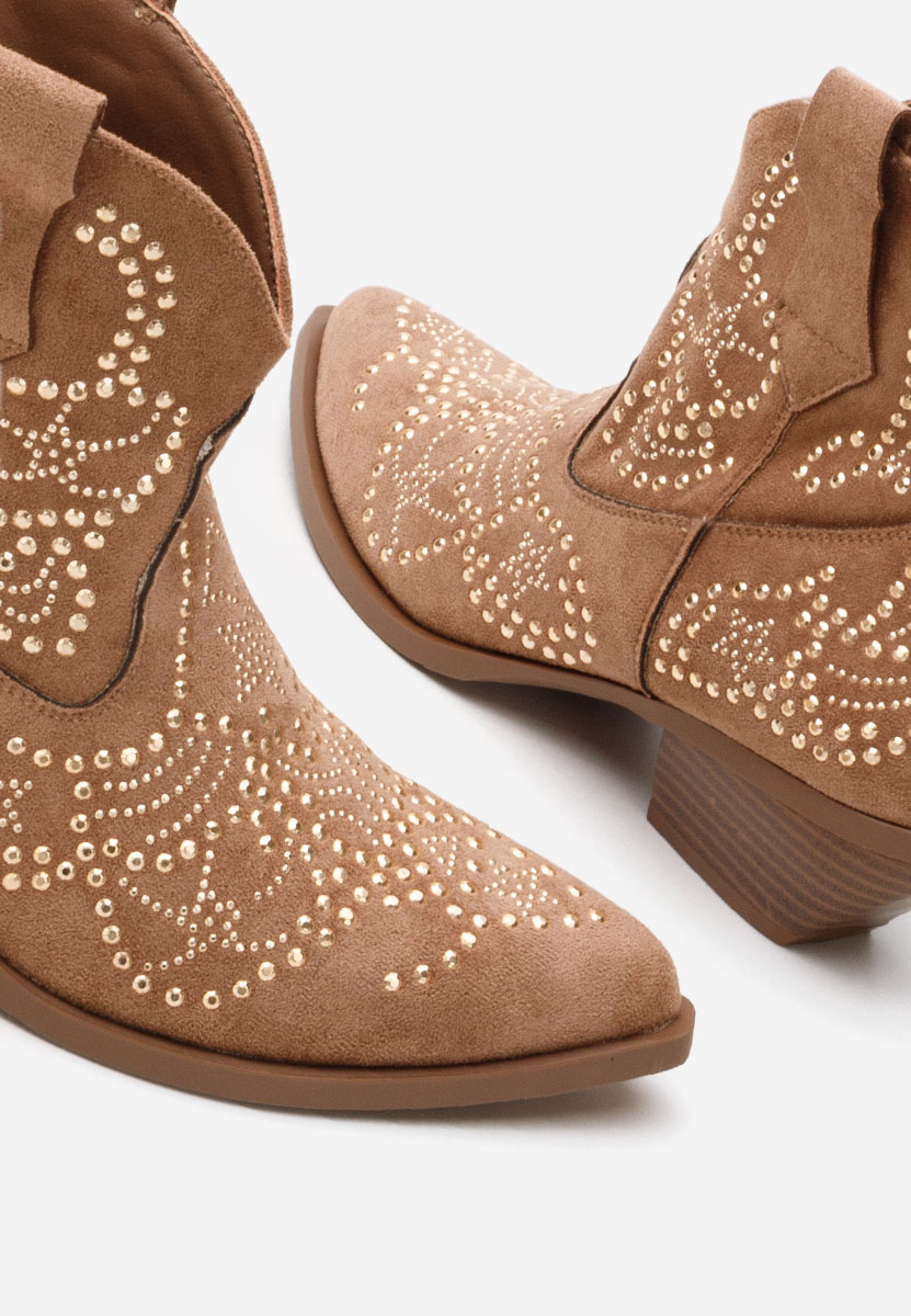 Camelowe kowbojki damskie Ninna