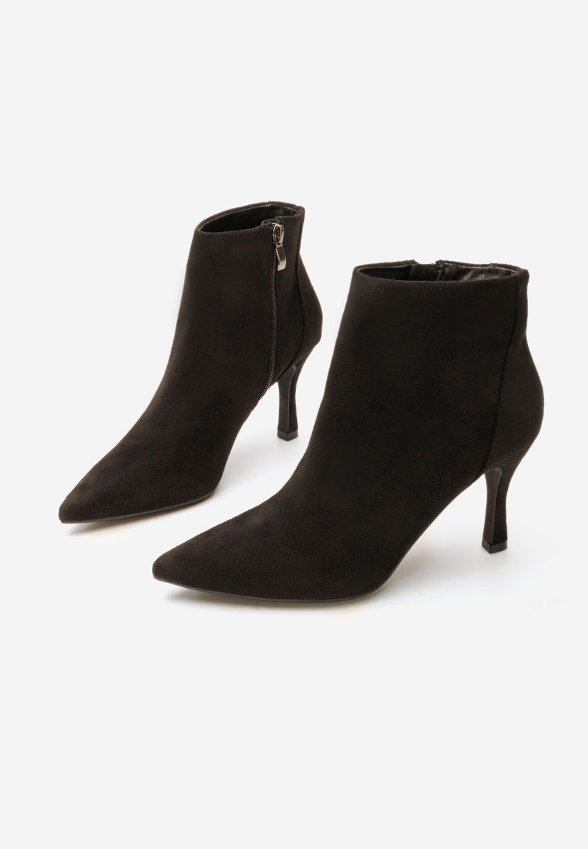 Czarne botki na szpilce Jinna