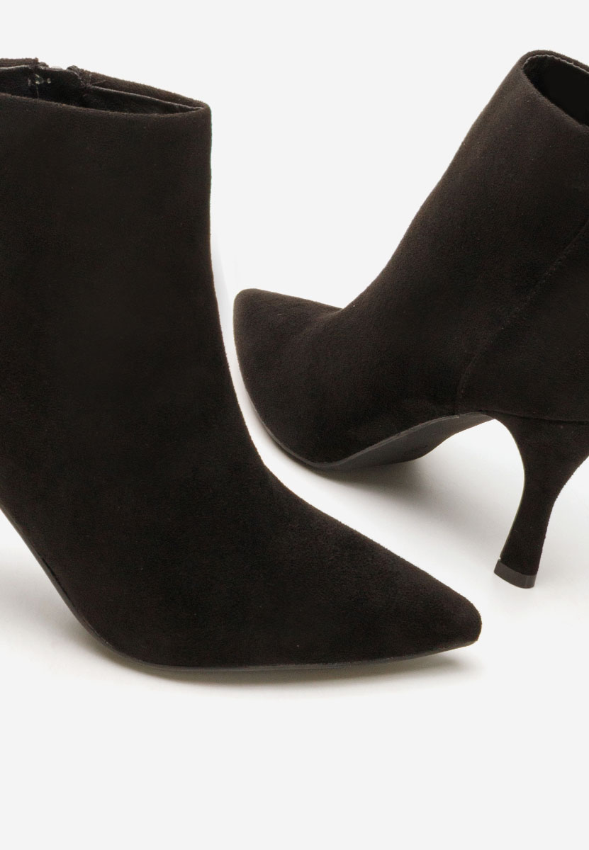 Czarne botki na szpilce Jinna