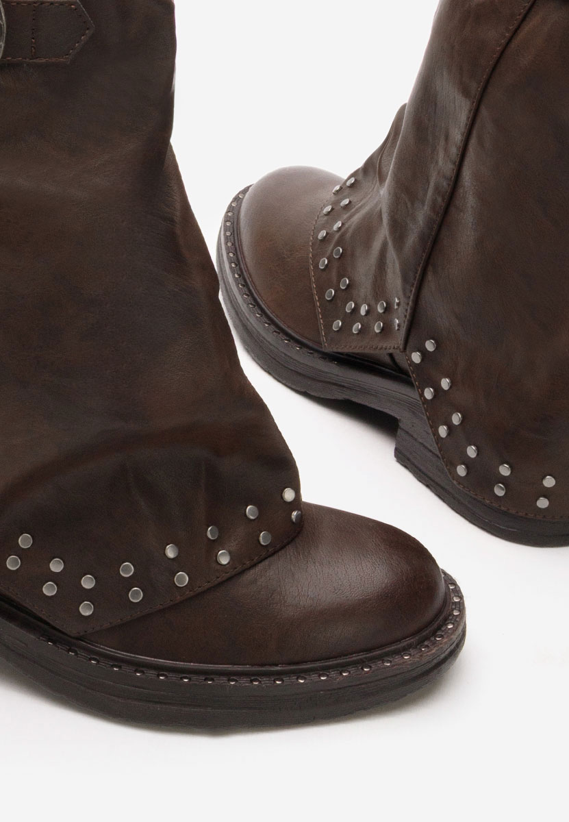 Brązowe kozaki damskie Arvion