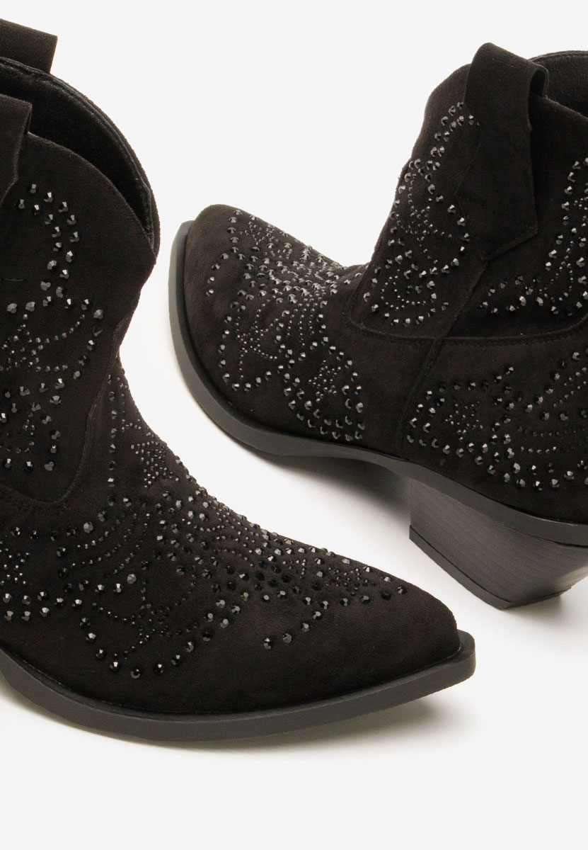 Czarne kowbojki damskie Ninna