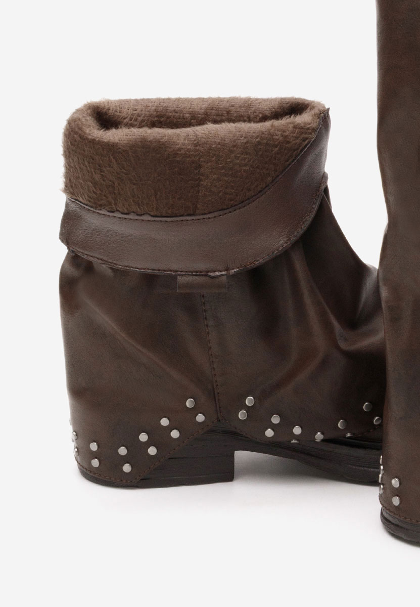 Brązowe kozaki damskie Arvion