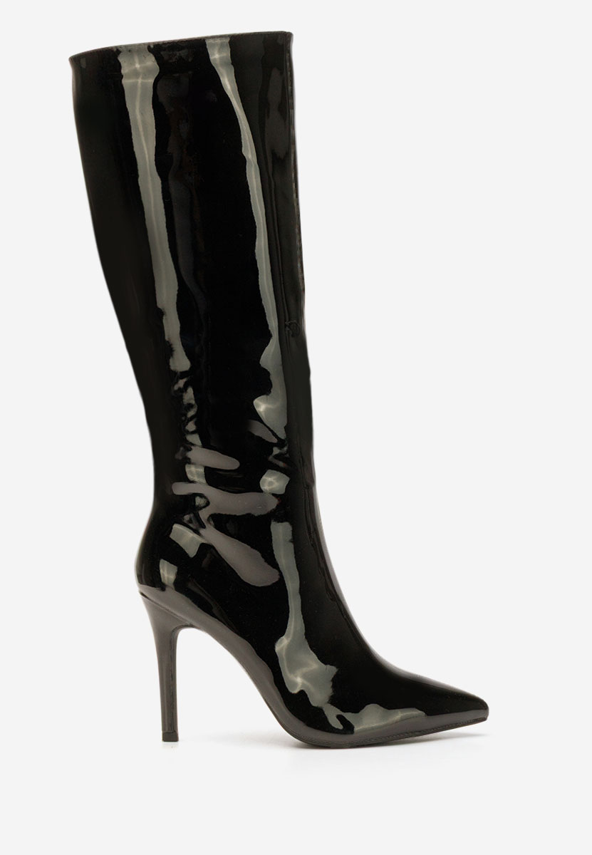 Czarne kozaki na szpilce Kiva