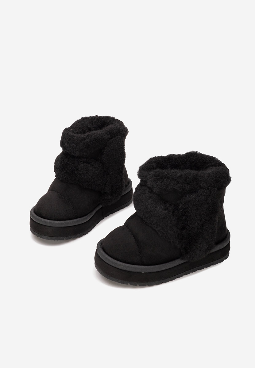 Czarne kozaki dziewczęce Zeravia V2