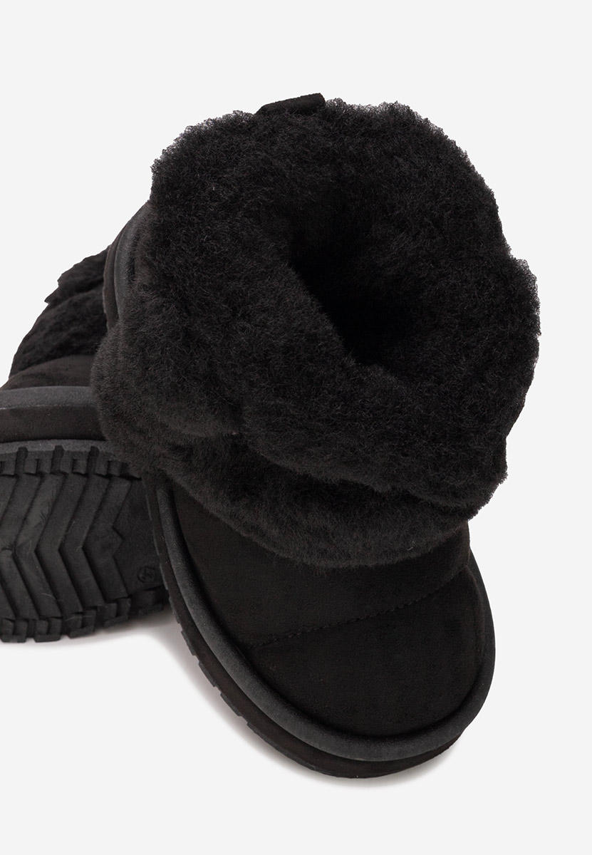 Czarne kozaki dziewczęce Zeravia V2