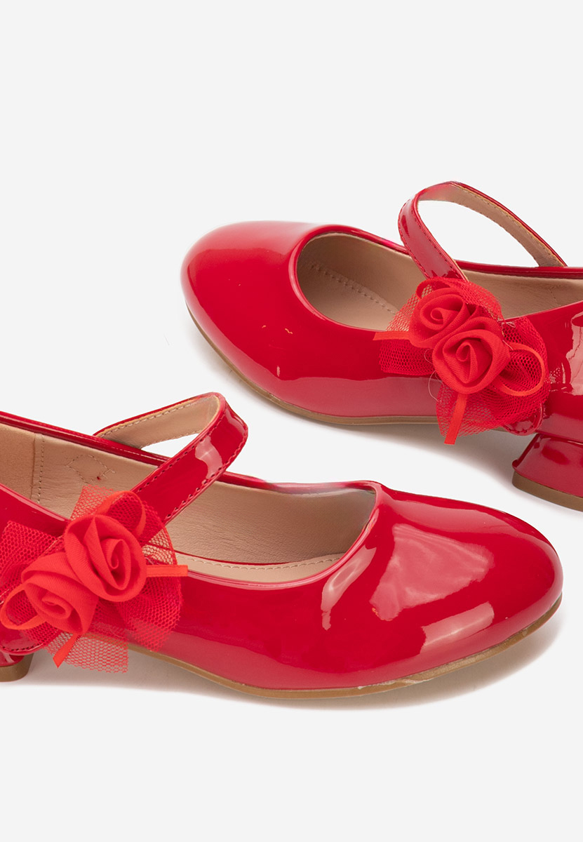 Czerwone półbuty dziewczęce Velmira