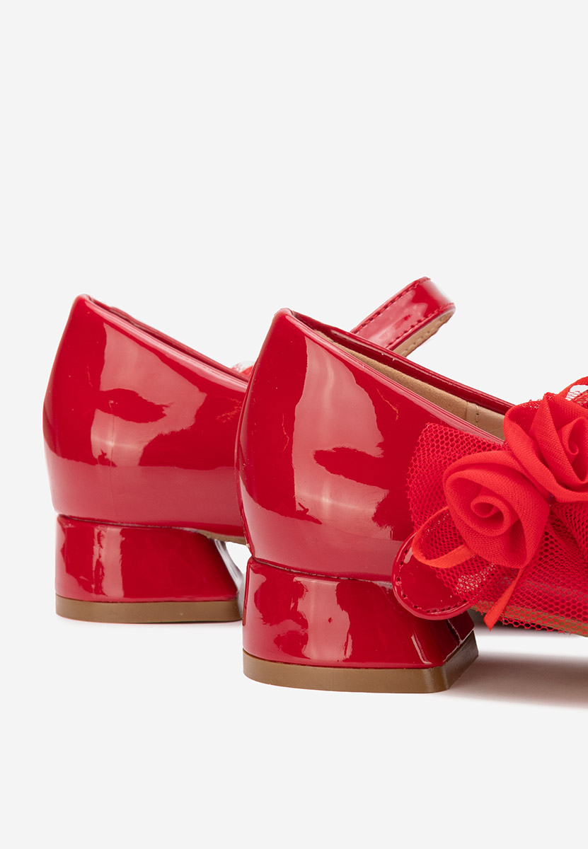 Czerwone półbuty dziewczęce Velmira