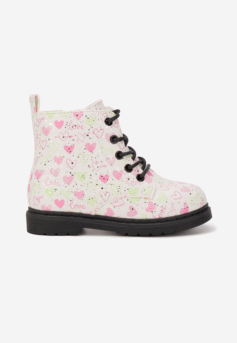 Białe botki dziewczęce Paolia