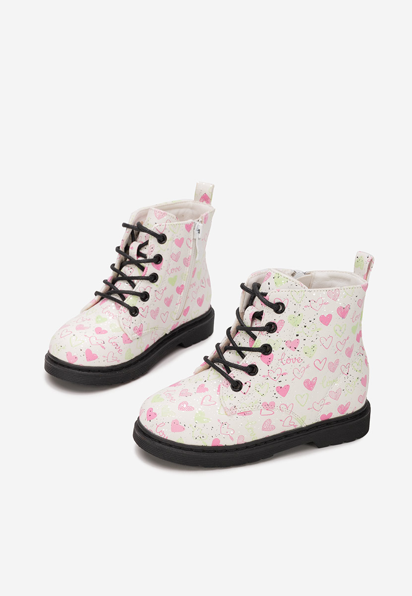 Białe botki dziewczęce Paolia