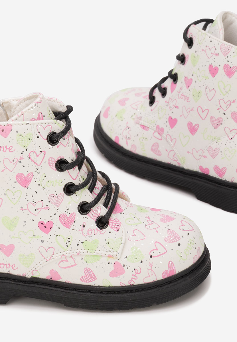 Białe botki dziewczęce Paolia