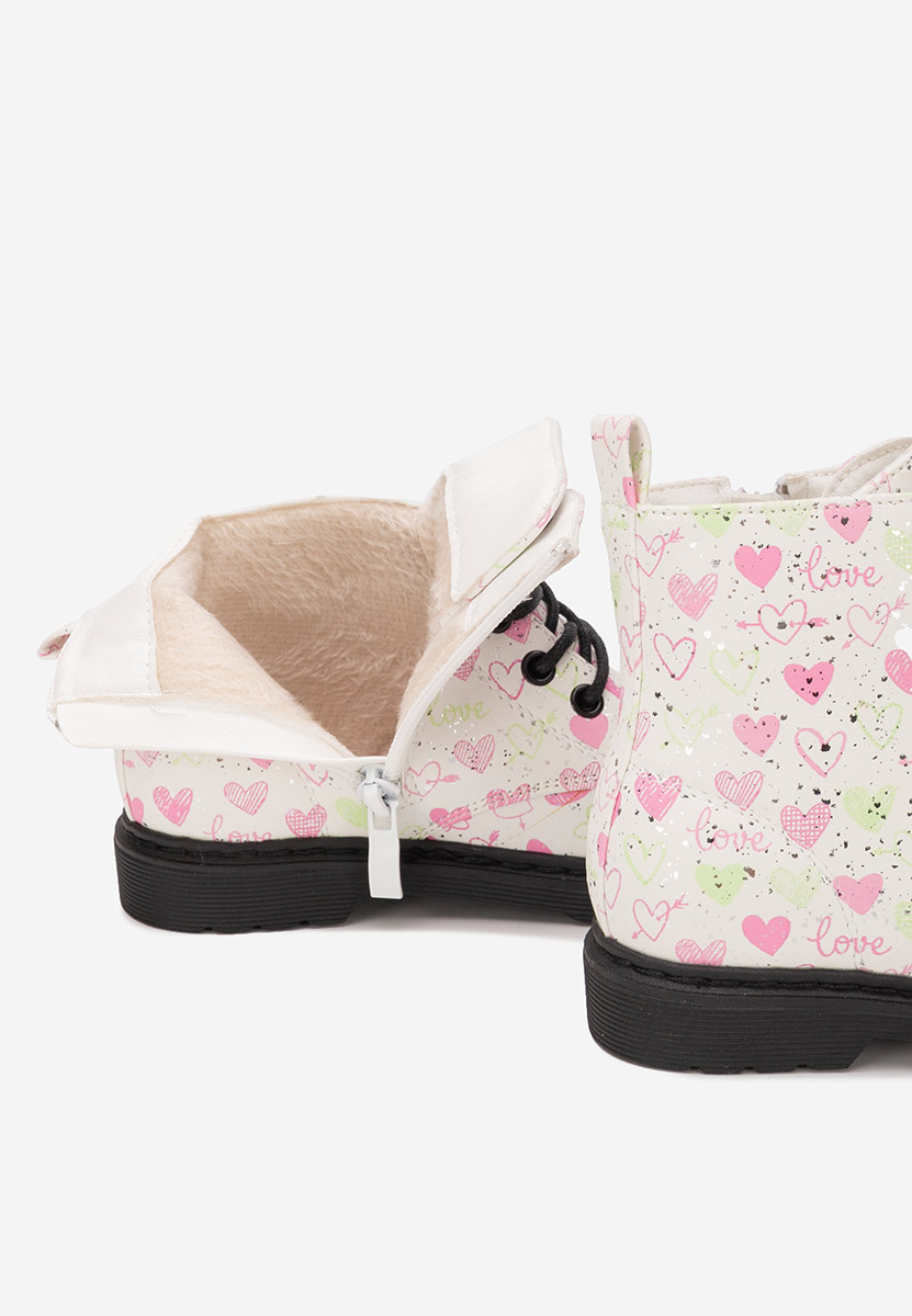 Białe botki dziewczęce Paolia