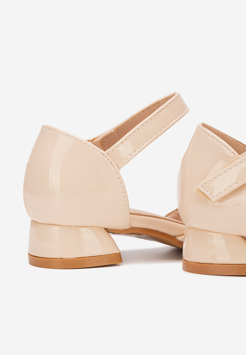 Beżowe półbuty dziewczęce Roshana