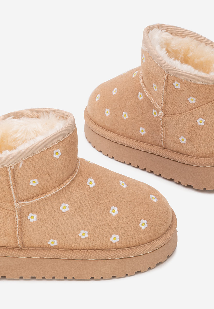 Beżowe kozaki dziewczęce Silvara