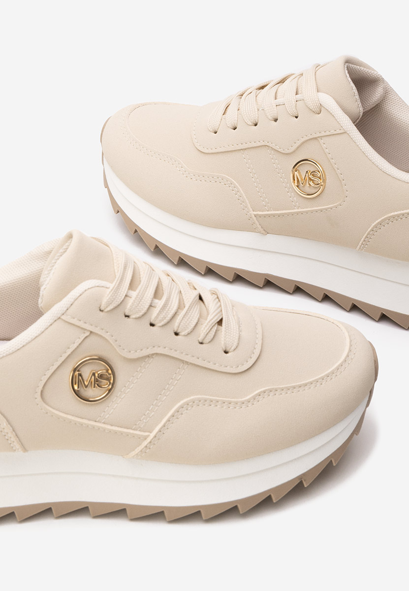 Beżowe sneakersy damskie Isobella V3