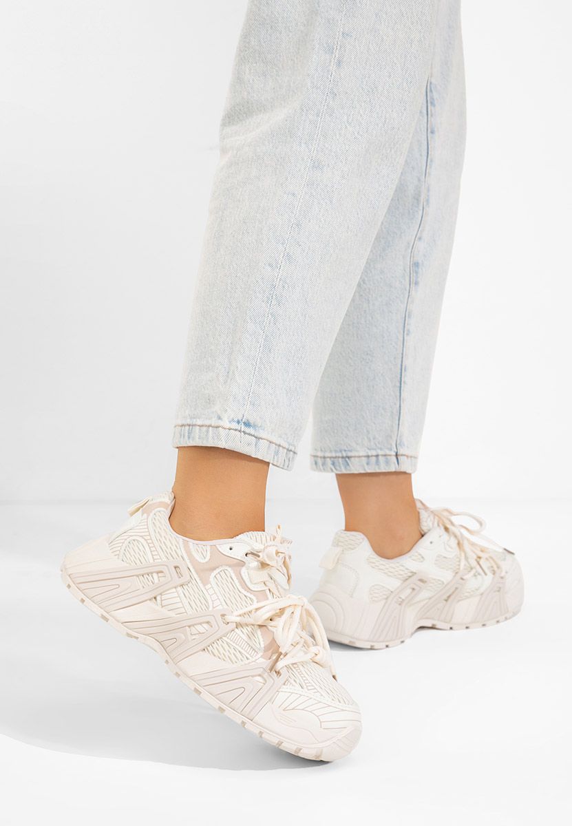 Beżowe sneakersy damskie Viralisa