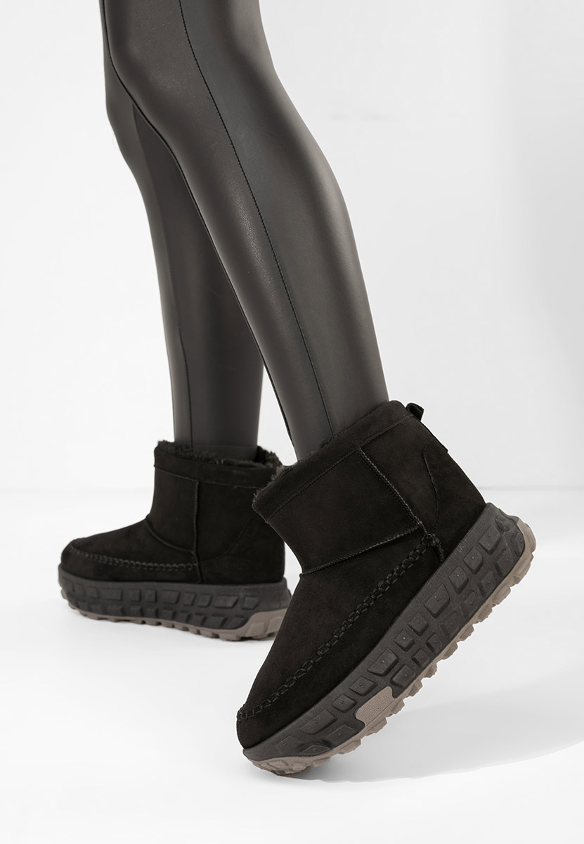 Czarne botki na platformie Novela