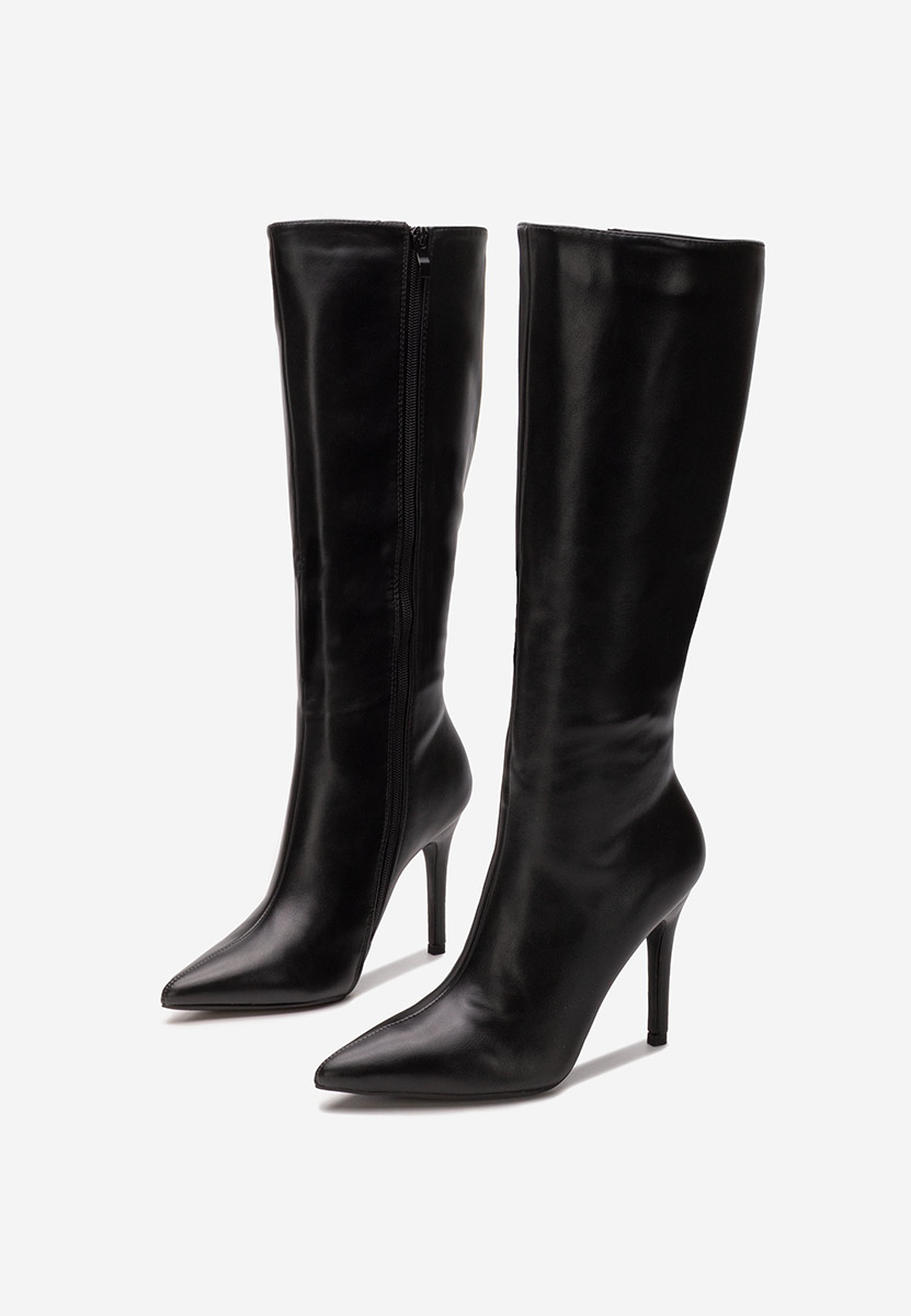 Czarne kozaki na szpilce Kiva V2