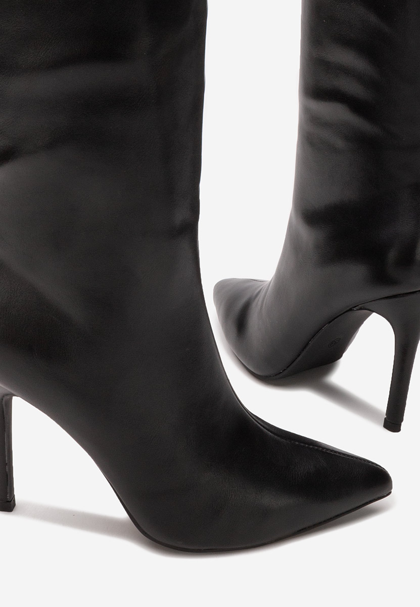 Czarne kozaki na szpilce Kiva V2