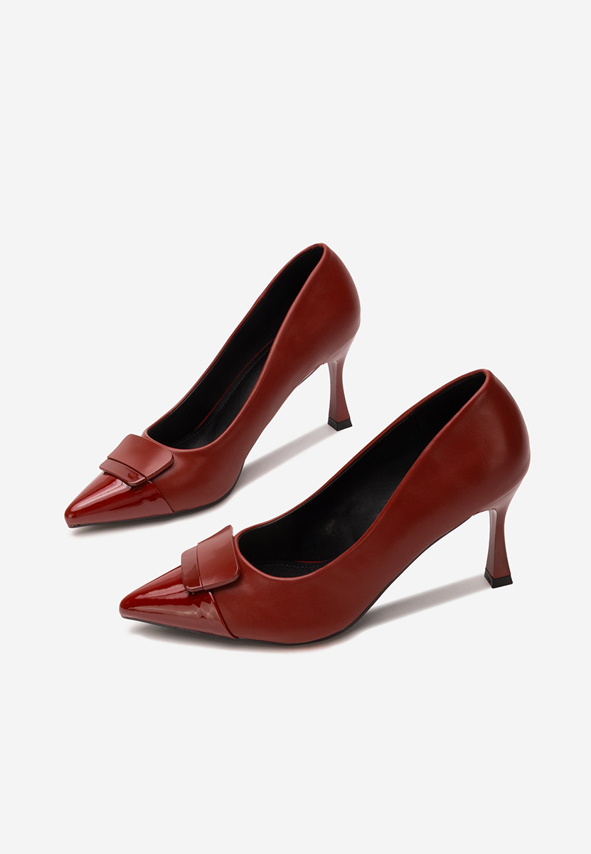 Bordowe szpilki na obcasie Diava