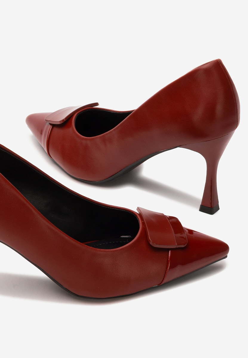 Bordowe szpilki na obcasie Diava