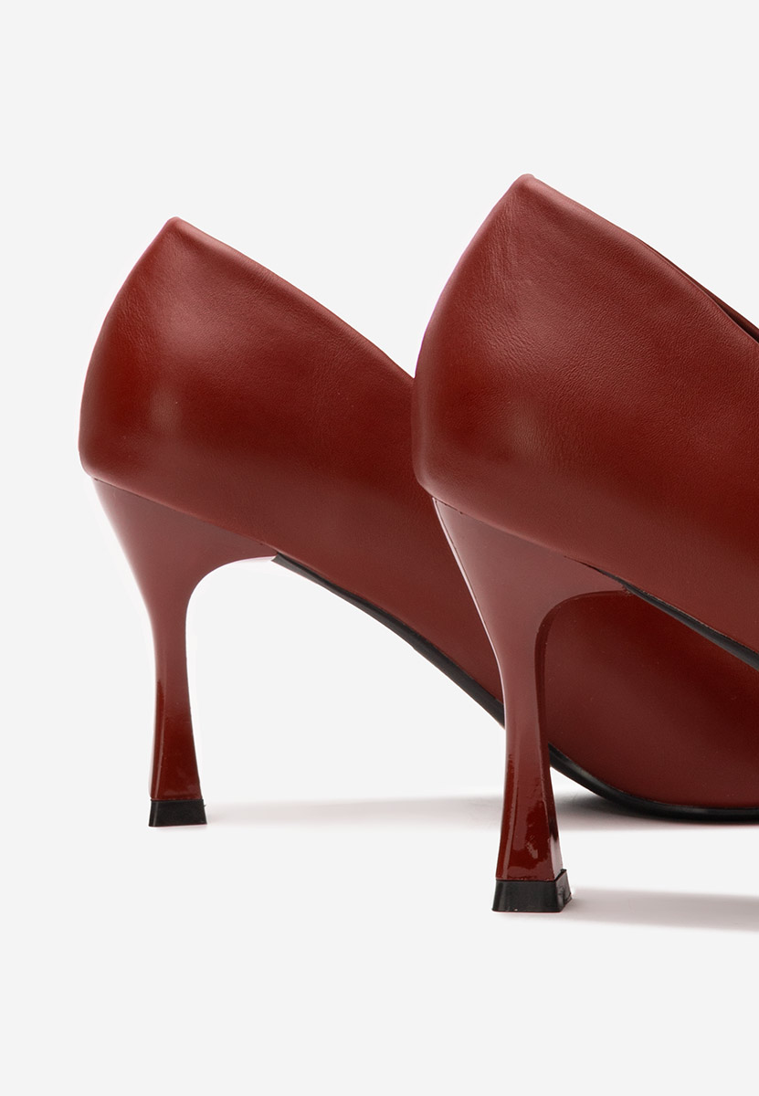 Bordowe szpilki na obcasie Diava