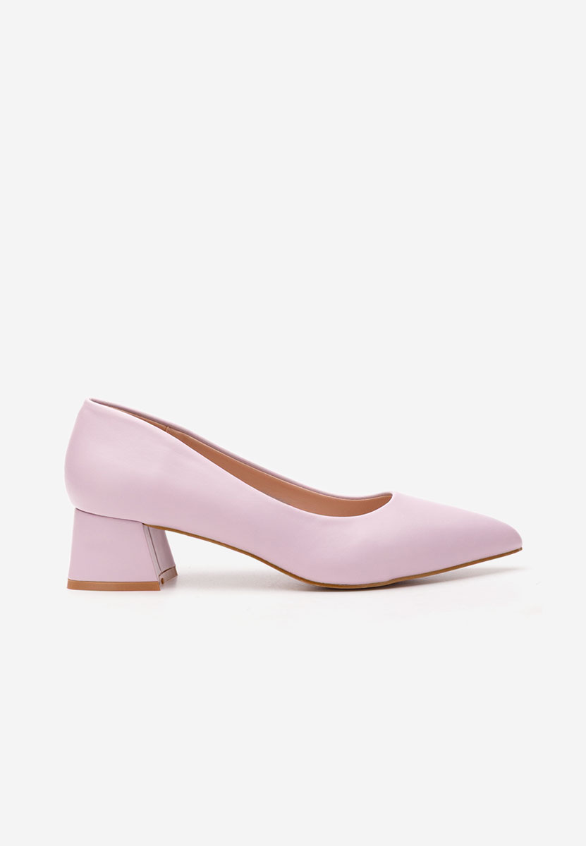 Fioletowe czółenka na niskim obcasie Alleva V2