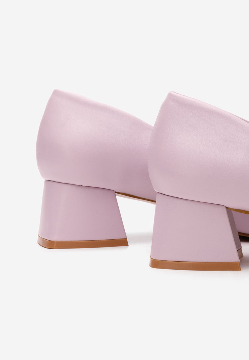 Fioletowe czółenka na niskim obcasie Alleva V2