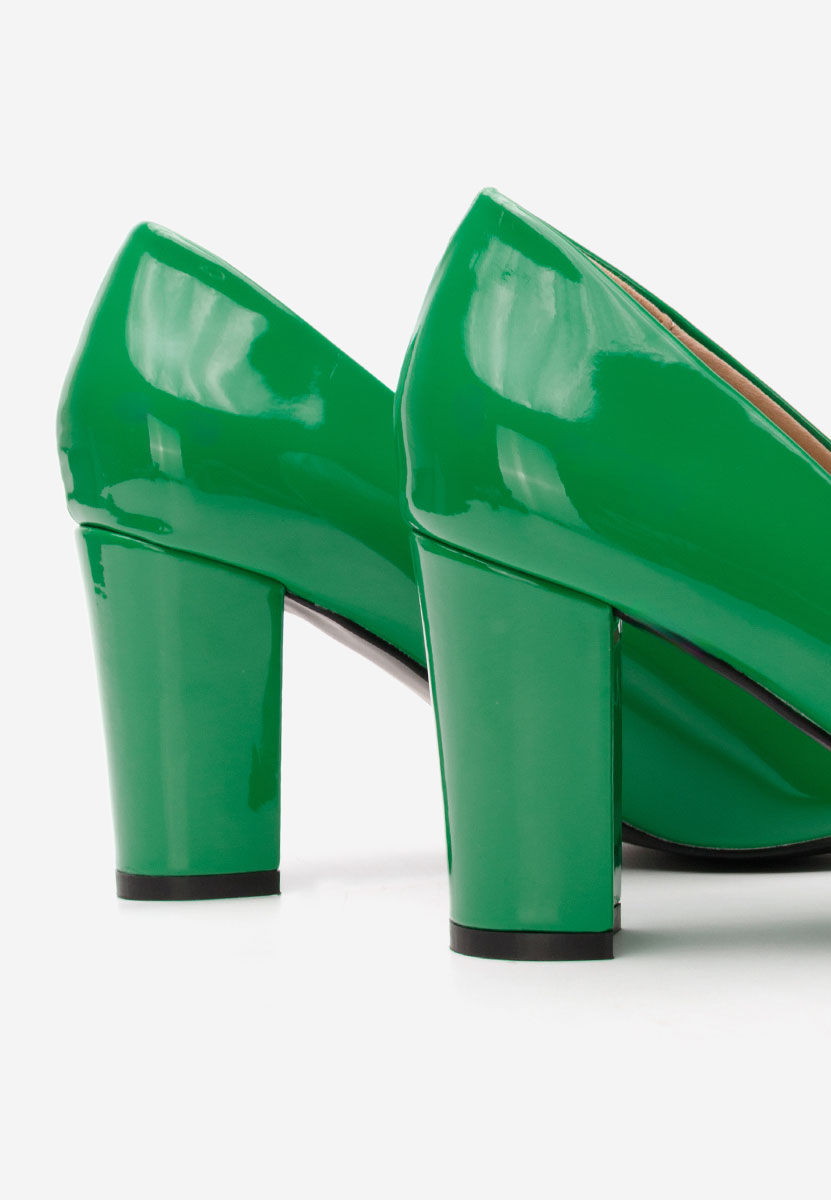 Zielone szpilki na obcasie Chique V5