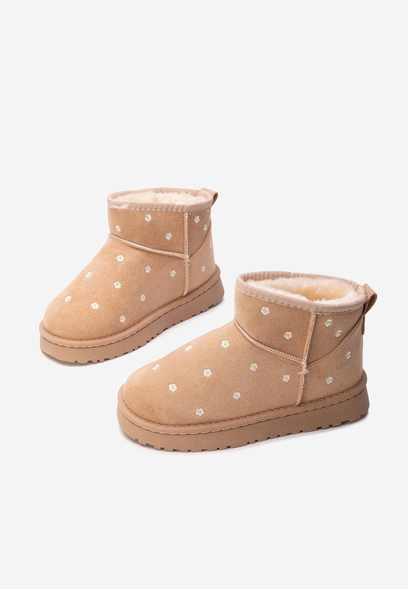 Beżowe kozaki dziewczęce Silvara