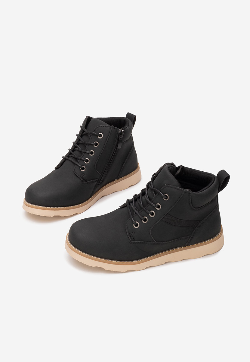 Czarne botki chłopięce Torven