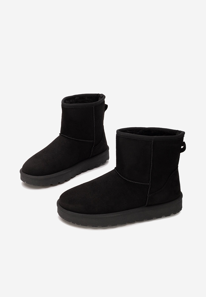 Czarne botki damskie ocieplane Patty