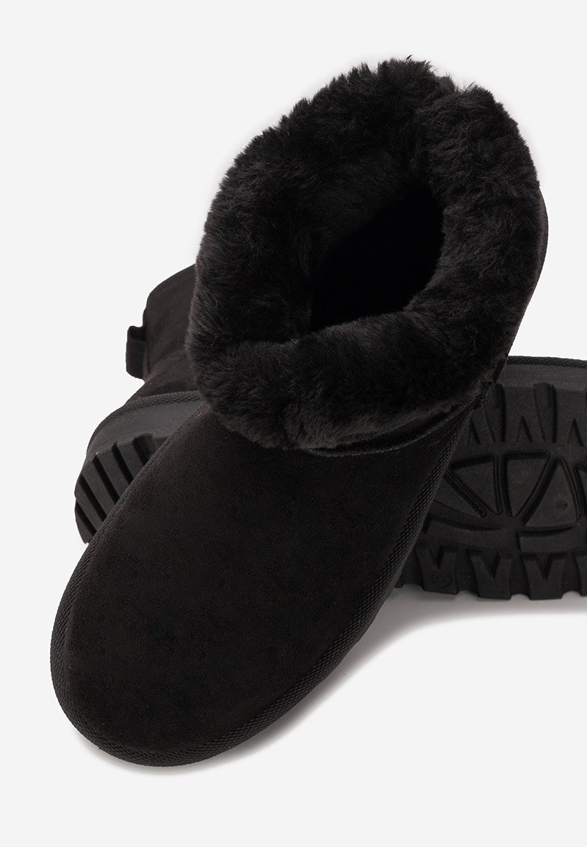 Czarne botki damskie ocieplane Patty