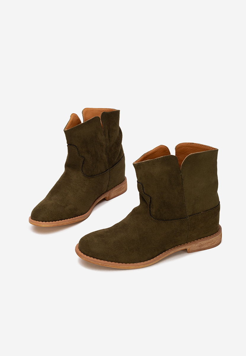 Zielone botki na koturnie Acosta Zielone botki na koturnie Acosta