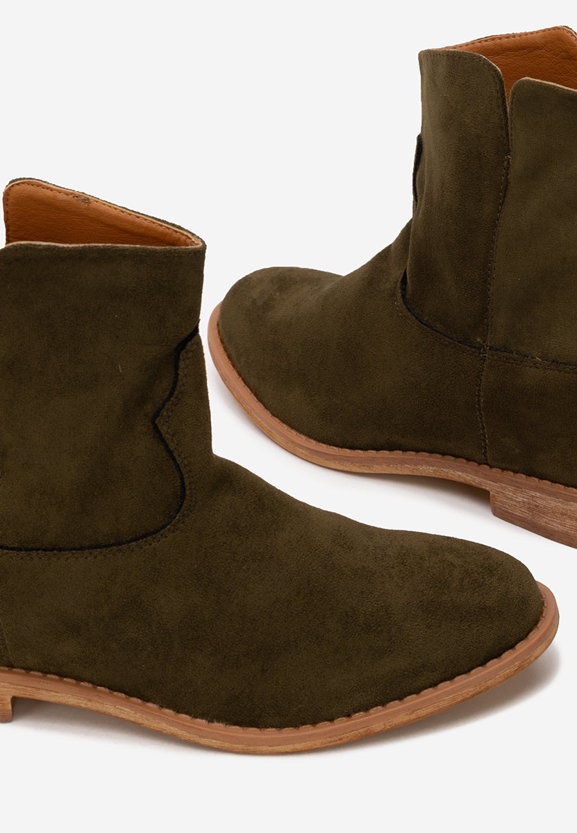 Zielone botki na koturnie Acosta Zielone botki na koturnie Acosta