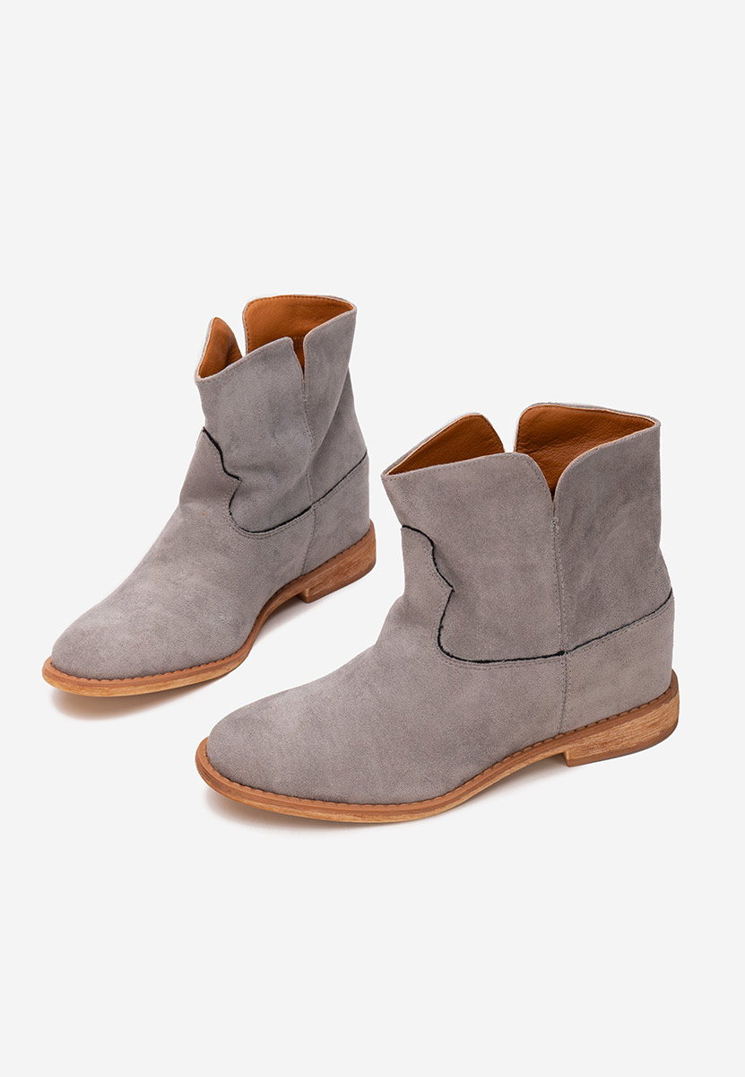 Szare botki na koturnie Acosta Szare botki na koturnie Acosta