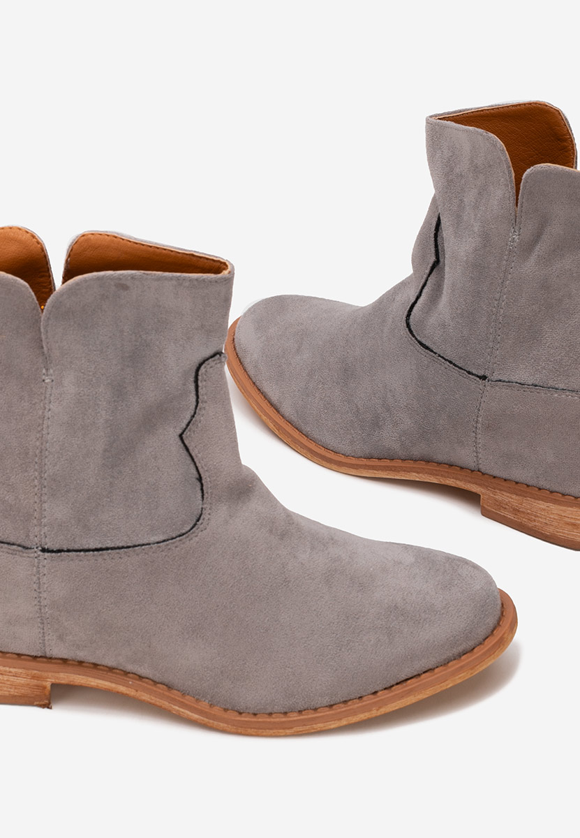 Szare botki na koturnie Acosta Szare botki na koturnie Acosta