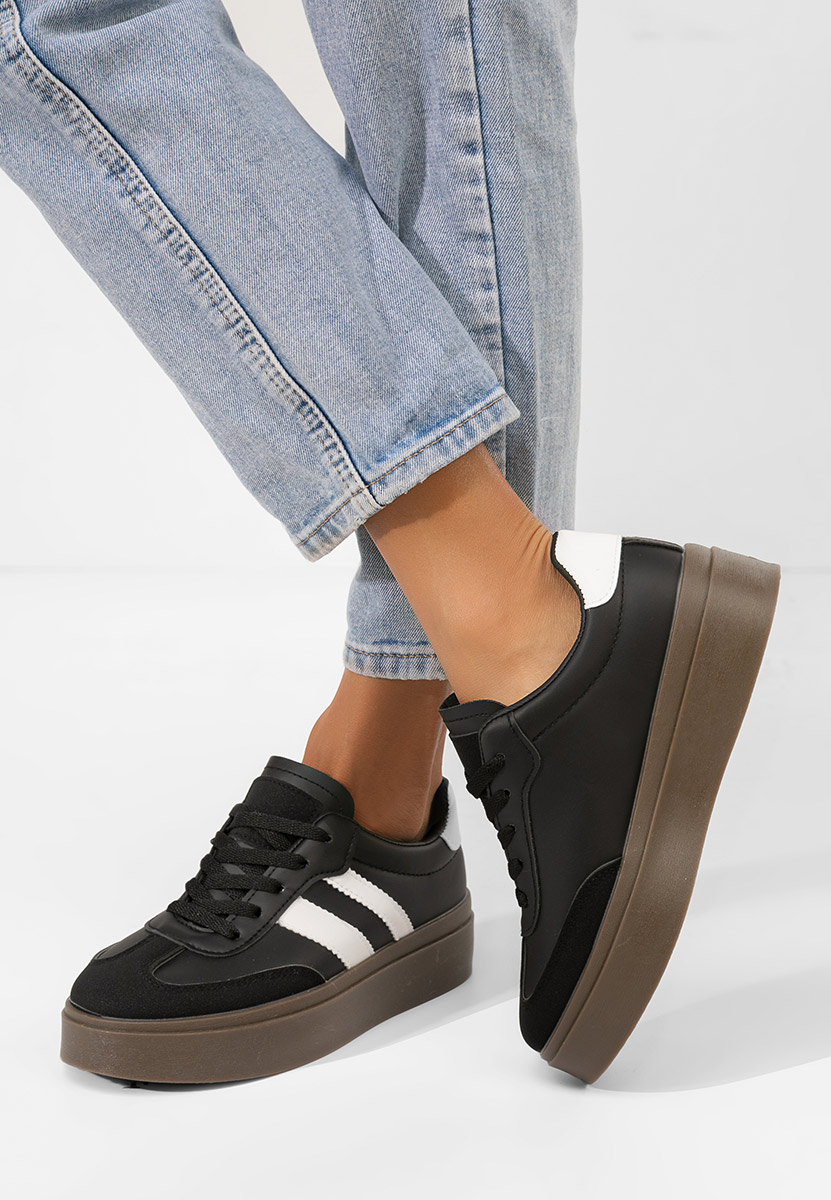 Czarne sneakersy damskie Baryba