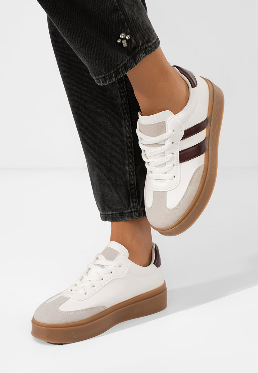 Bordowe sneakersy damskie Baryba