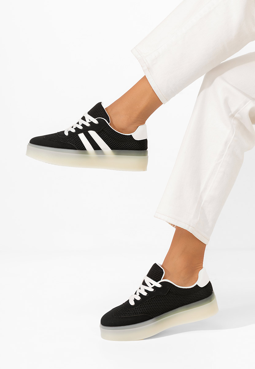 Czarne sneakersy damskie Udinea