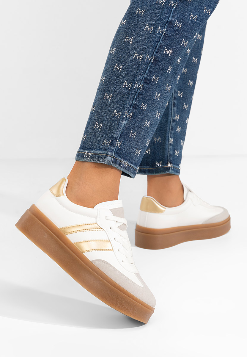 Złote sneakersy damskie Baryba