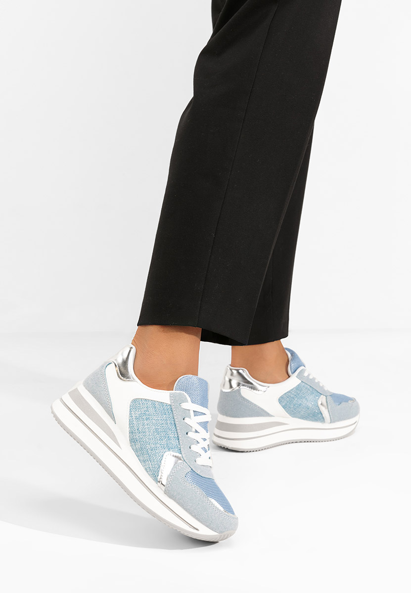 Niebieskie sneakersy na platformie Sidnei