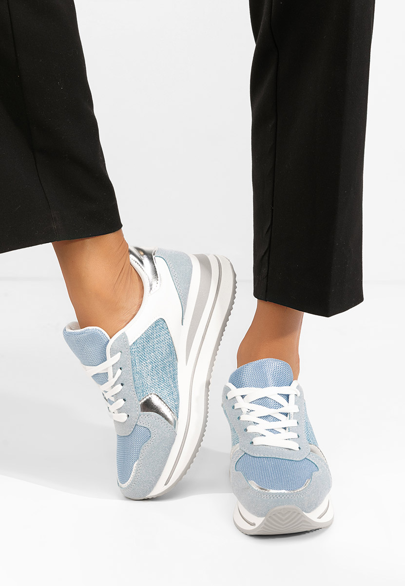 Niebieskie sneakersy na platformie Sidnei