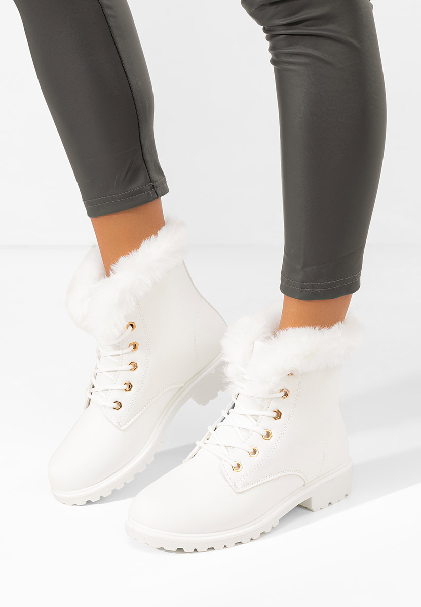 Białe trapery damskie Ruxi