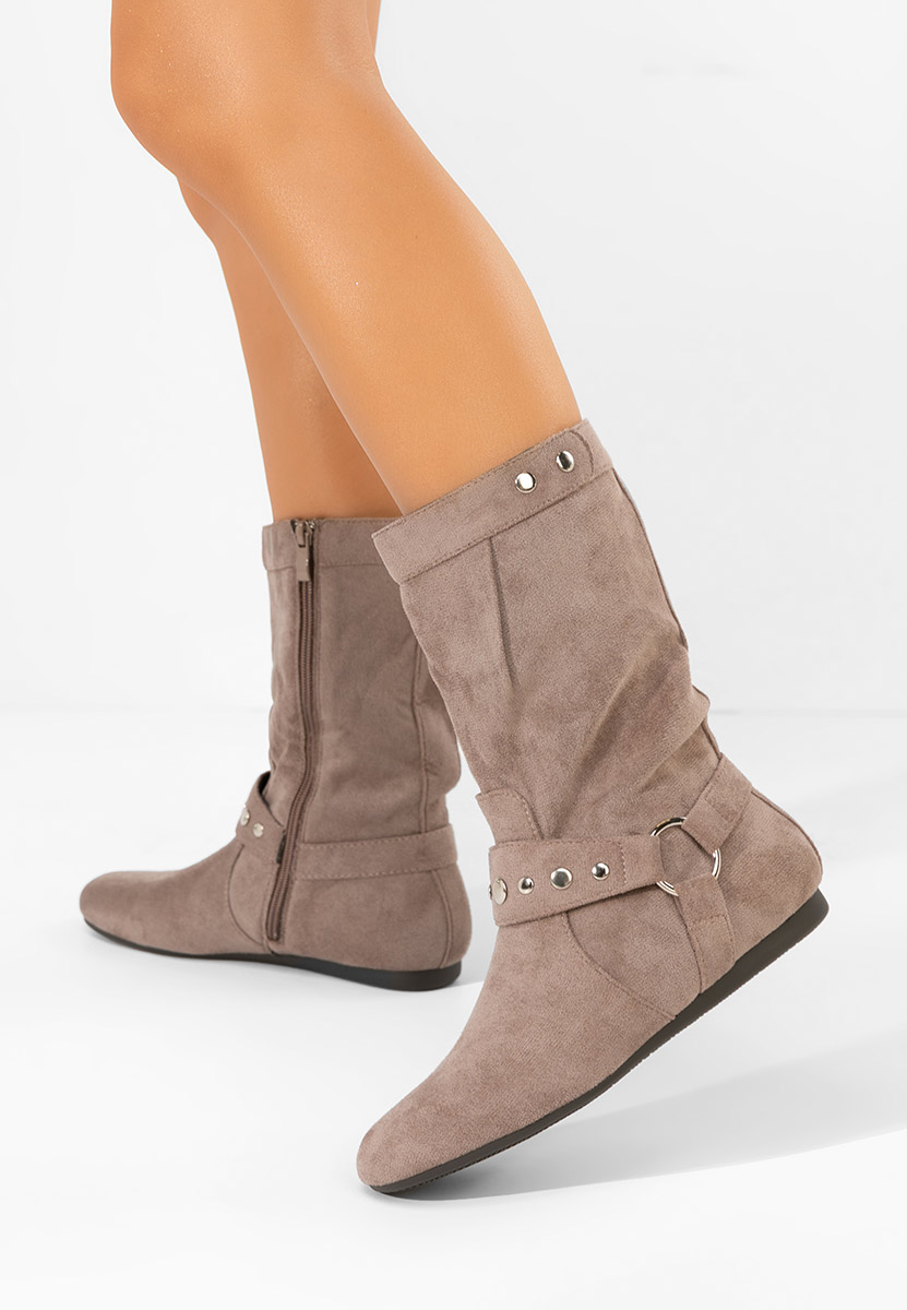 Szare kozaki damskie Dakisa