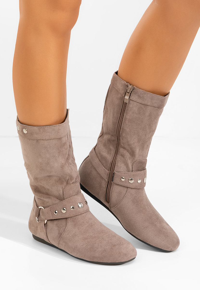 Szare kozaki damskie Dakisa