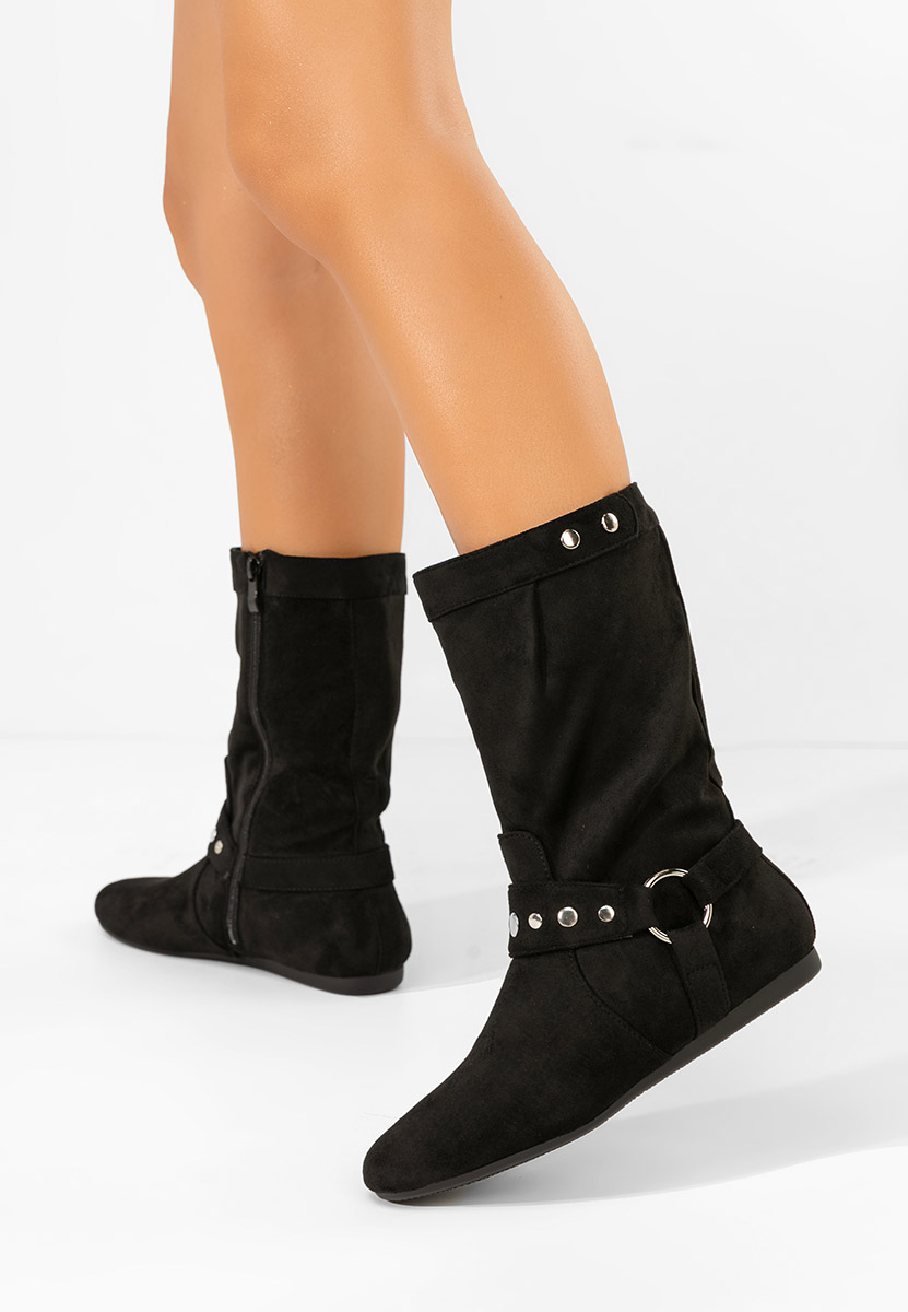 Czarne kozaki damskie Dakisa