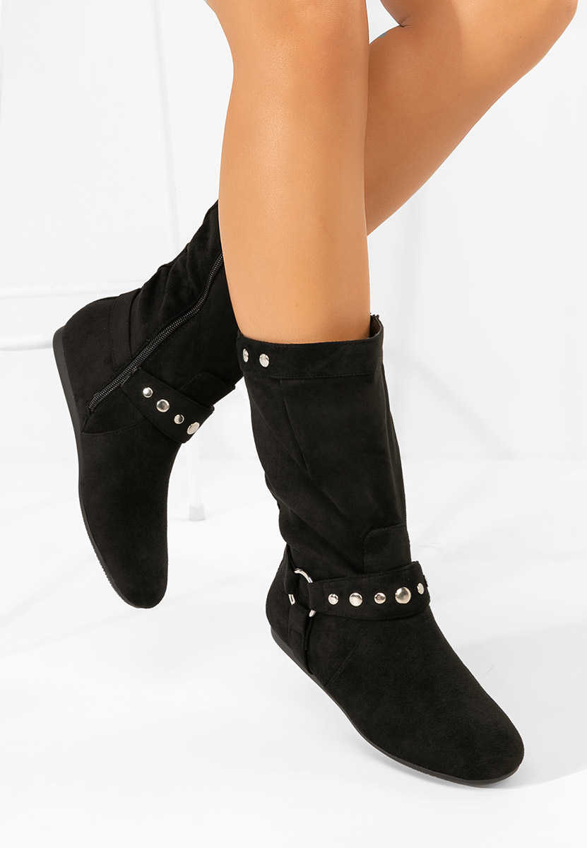 Czarne kozaki damskie Dakisa