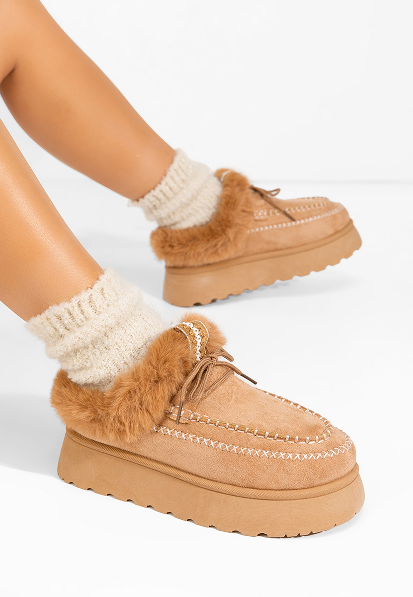 Khaki drewniaki Novelia