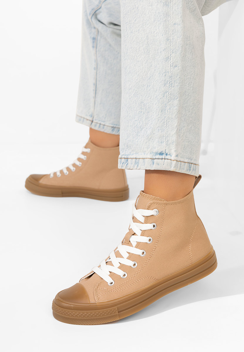Khaki trampki wysokie damskie Thyora