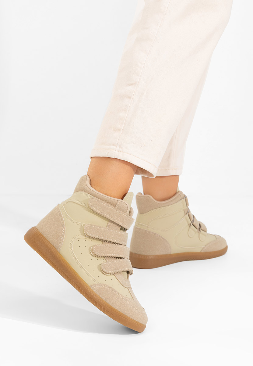 Khaki sneakersy wysokie Fluvia